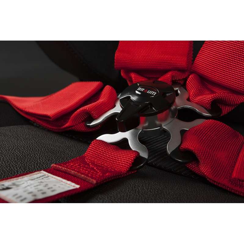 BRAUM 5 Pt – Sfi 16.1 Racing Harness (Red)