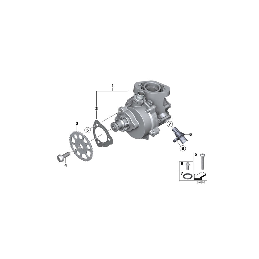 Genuine BMW 11667611115 F12 F01 F02 Vacuum Pump (Inc. 435iX, 135i & 335i) | ML Performance UK