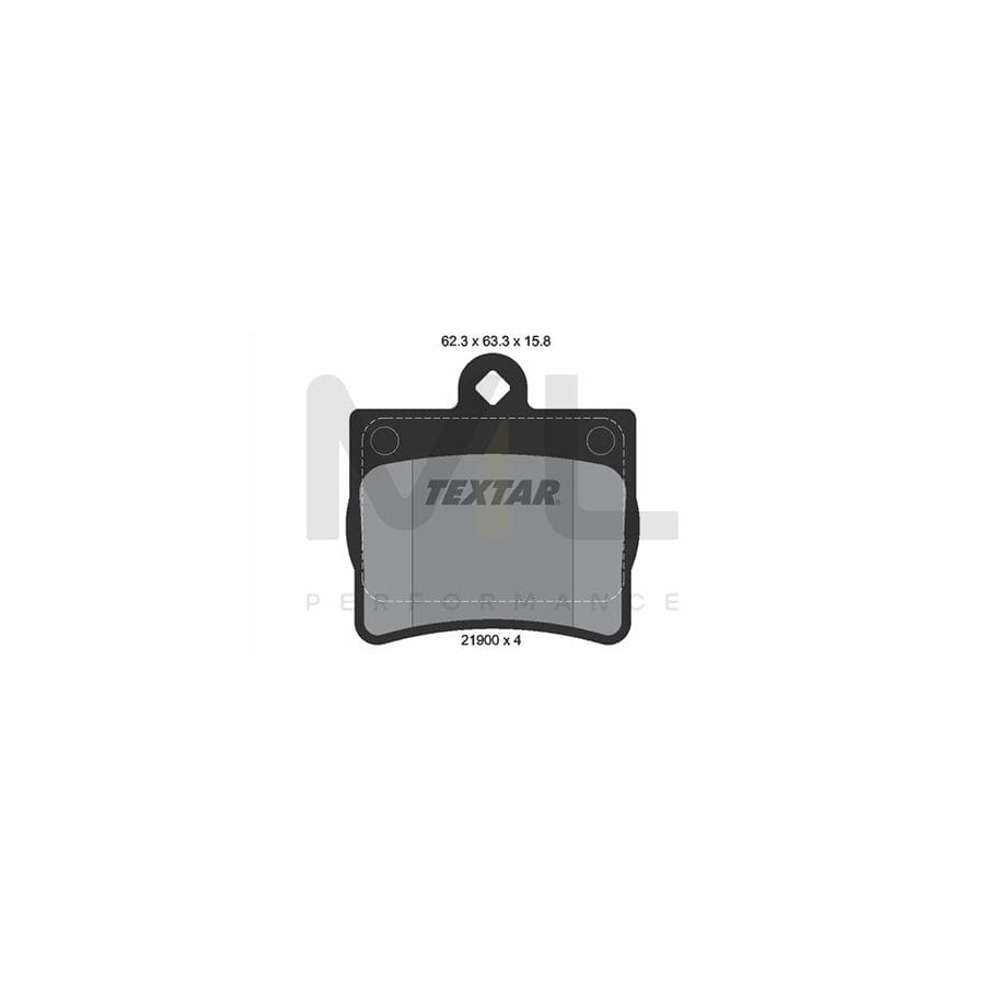 TEXTAR 2190003 Brake pad set not prepared for wear indicator | ML Performance Car Parts