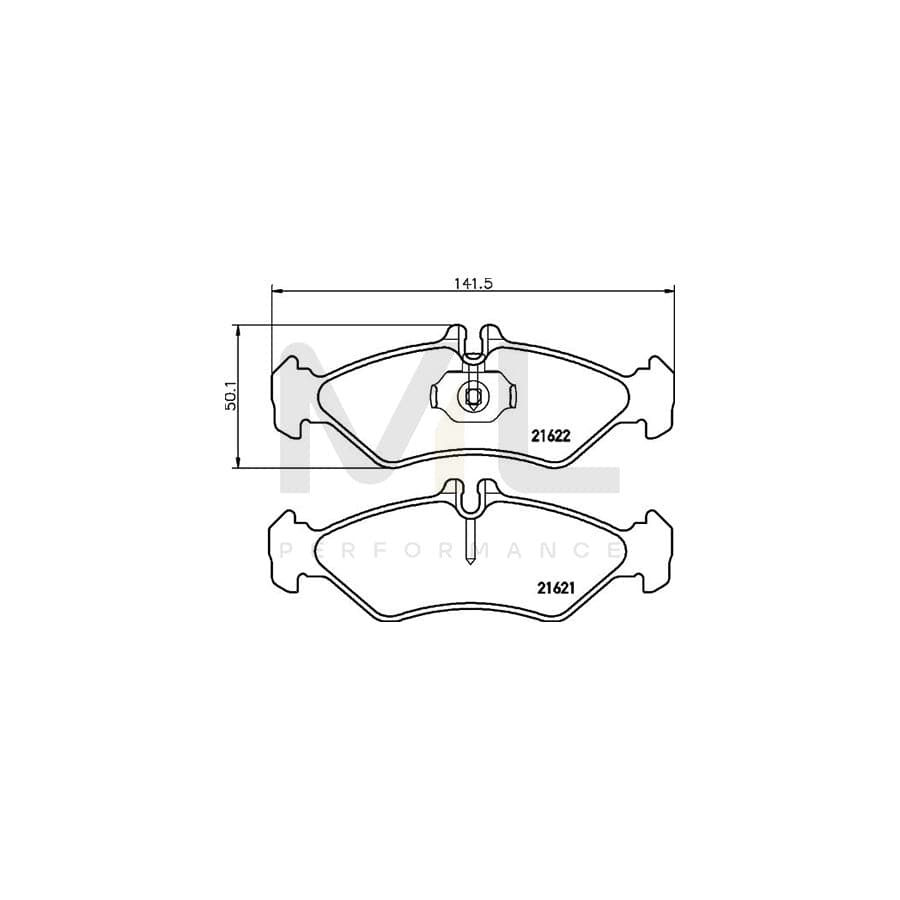 TEXTAR 2162102 Brake pad set prepared for wear indicator | ML Performance Car Parts