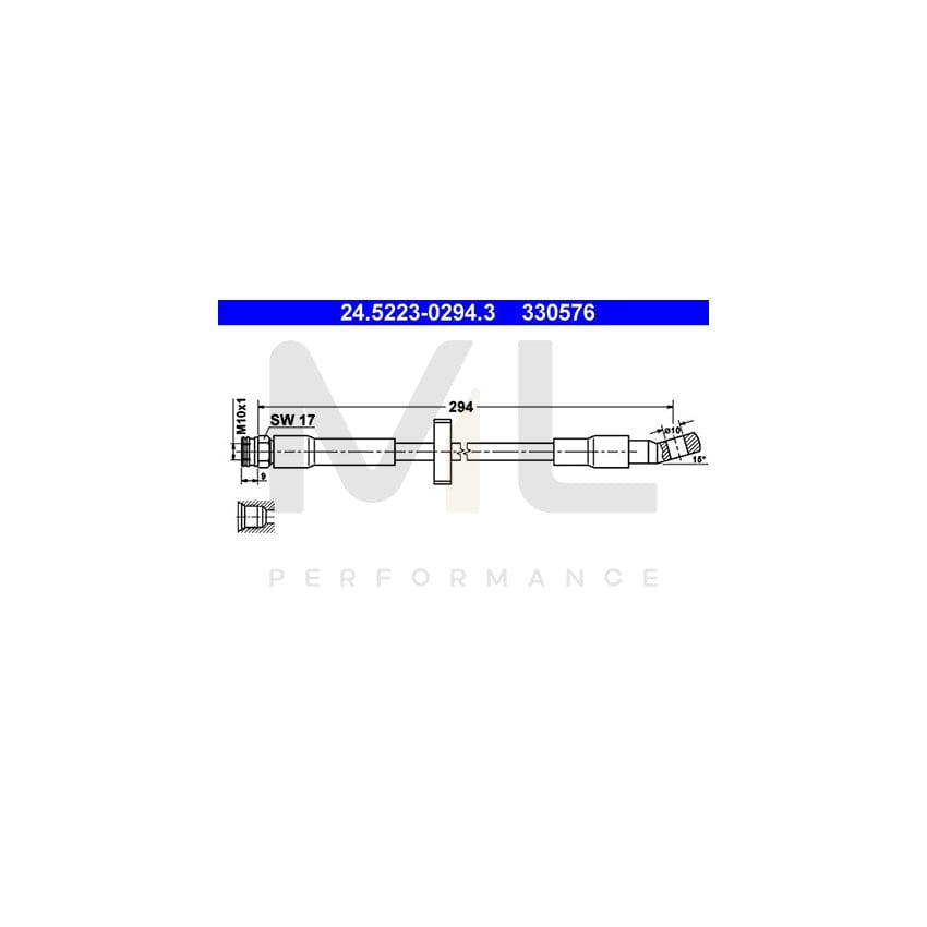 ATE 24.5223-0294.3 Brake Hose 294mm, M10x1 | ML Performance Car Parts