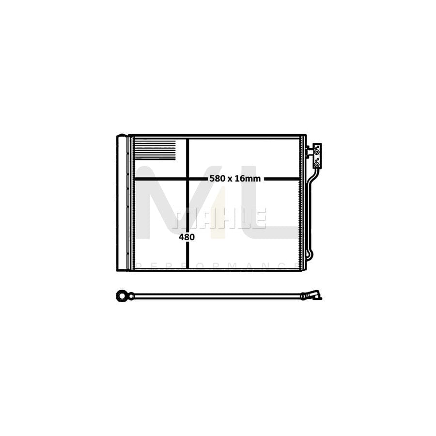 MAHLE ORIGINAL AC 655 000S Air conditioning condenser for BMW 5 Series with dryer | ML Performance Car Parts