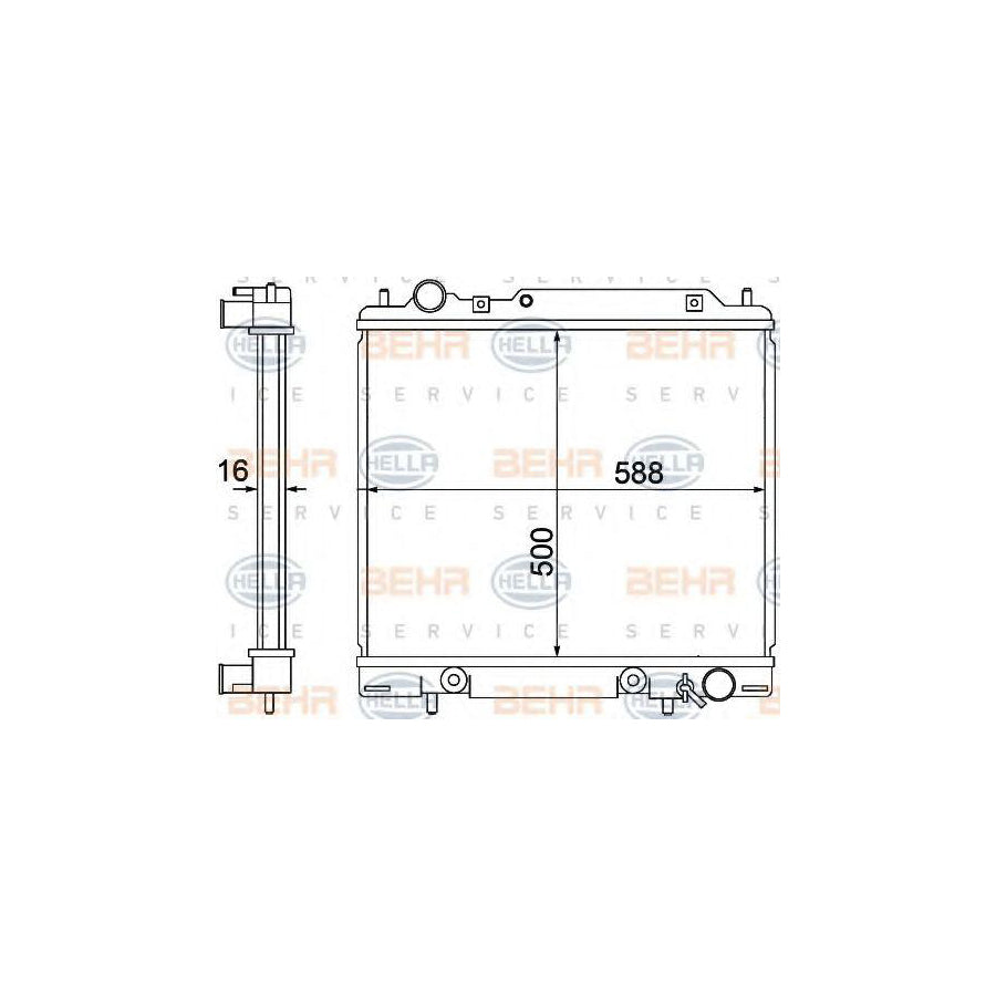 Hella 8MK 376 770-311 Engine Radiator