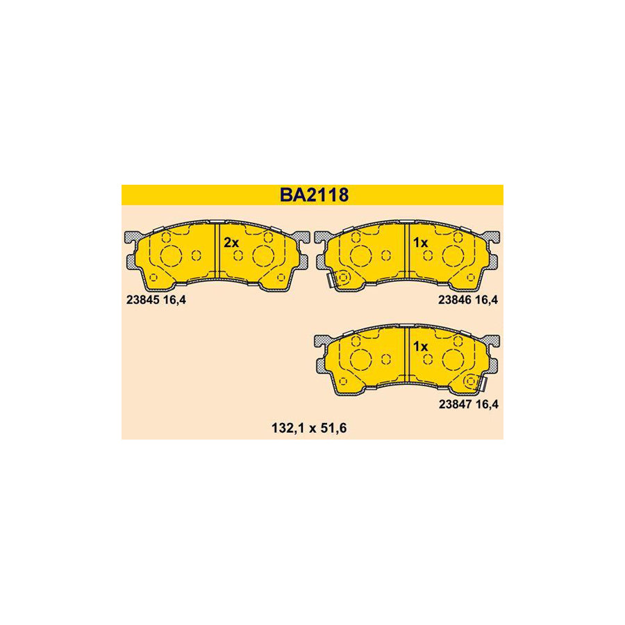 Barum BA2118 Brake Pad Set