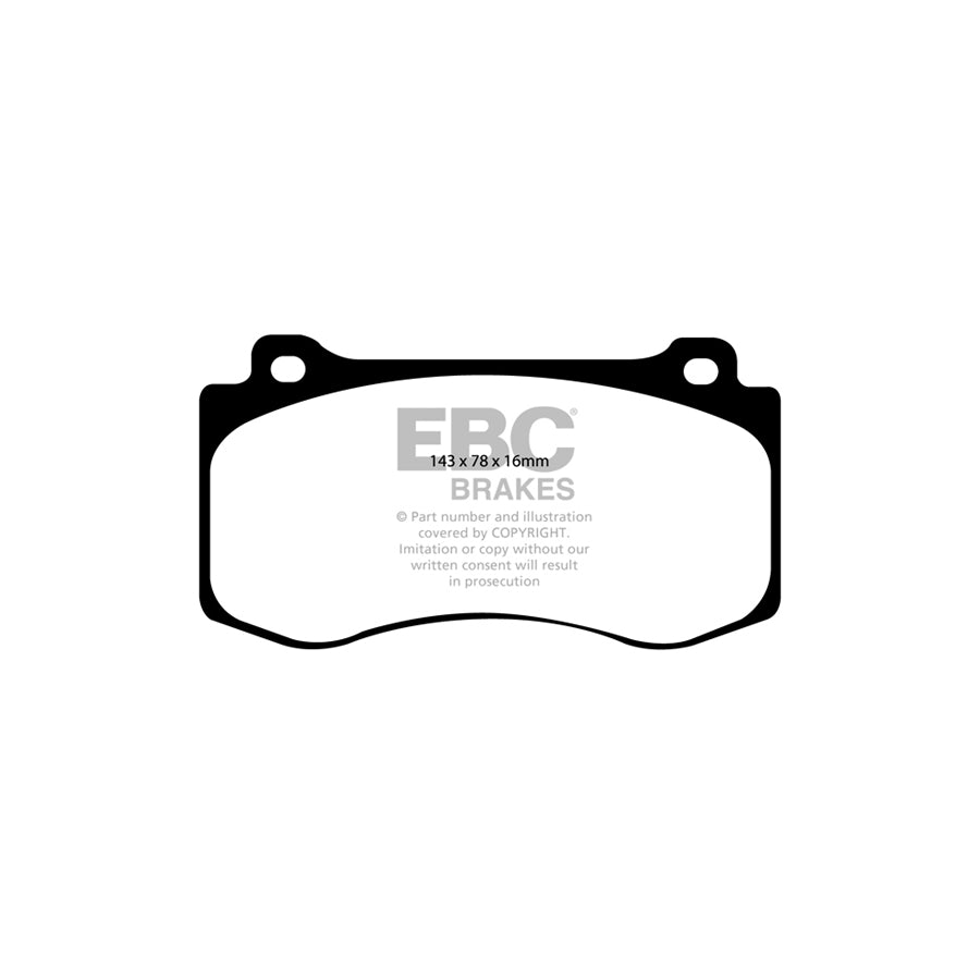 EBC PD07KF088 Chrysler Dodge Redstuff Front Brake Pad & USR Disc Kit - Brembo Caliper (Inc. 300C, Challenger & Charger) 2 | ML Performance UK Car Parts