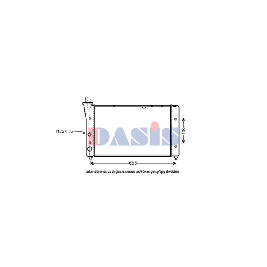 AKS Dasis 041810N Engine Radiator For VW Golf II Hatchback (19E, 1G1) | ML Performance UK