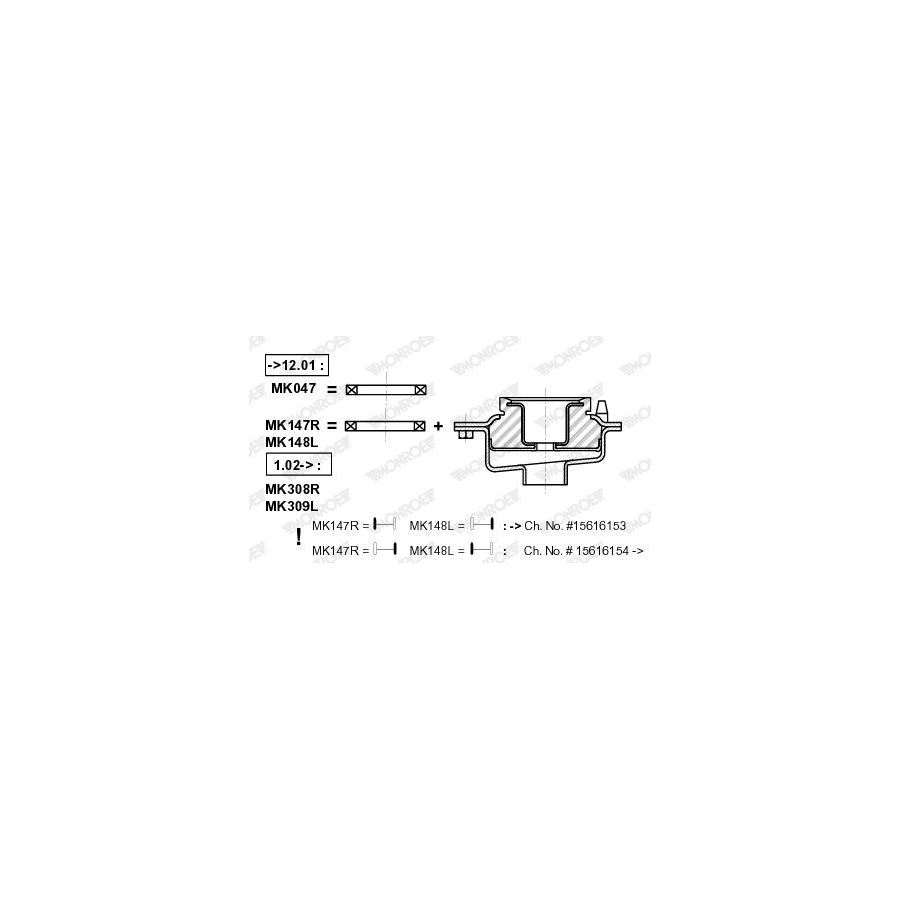 Monroe MK147 Top Strut Mount