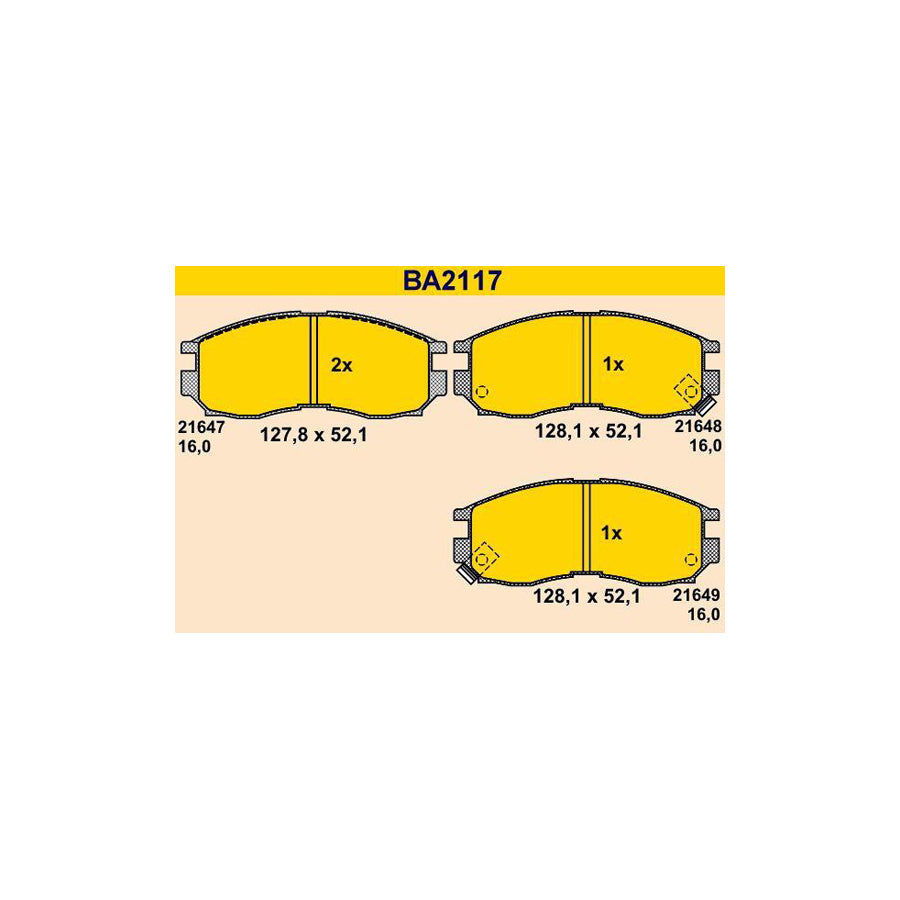 Barum BA2117 Brake Pad Set