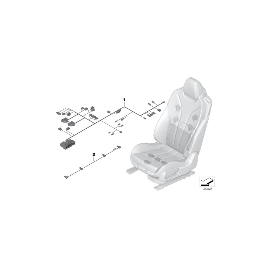 Genuine BMW 61129352145 F12 F06 Wiring Set Seat Right (Inc. 650iX 4.4, 650i & 640dX) | ML Performance UK Car Parts