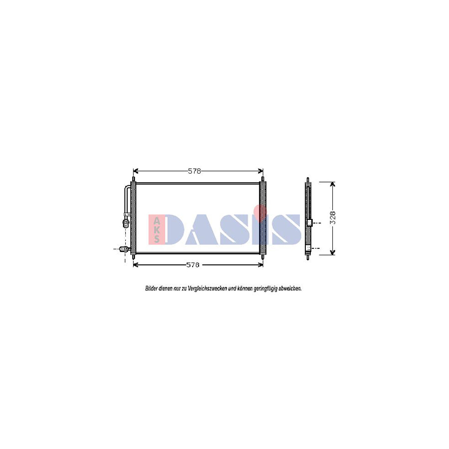 AKS Dasis 102090N Air Conditioning Condenser For Honda Prelude | ML Performance UK