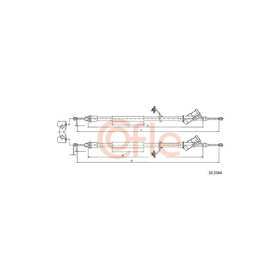 Cofle 92.10.5364 Hand Brake Cable For Ford Focus