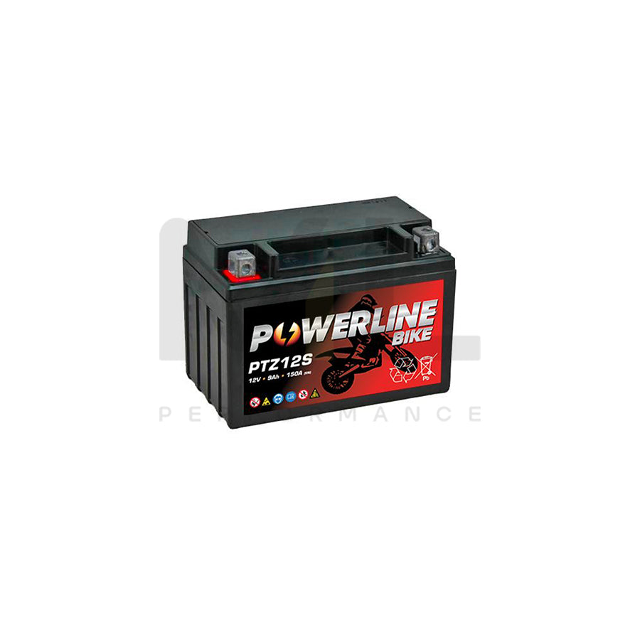 PTZ12S Powerline Motorcycle Battery 12V | Car Batteries UK | ML Performance Car Parts