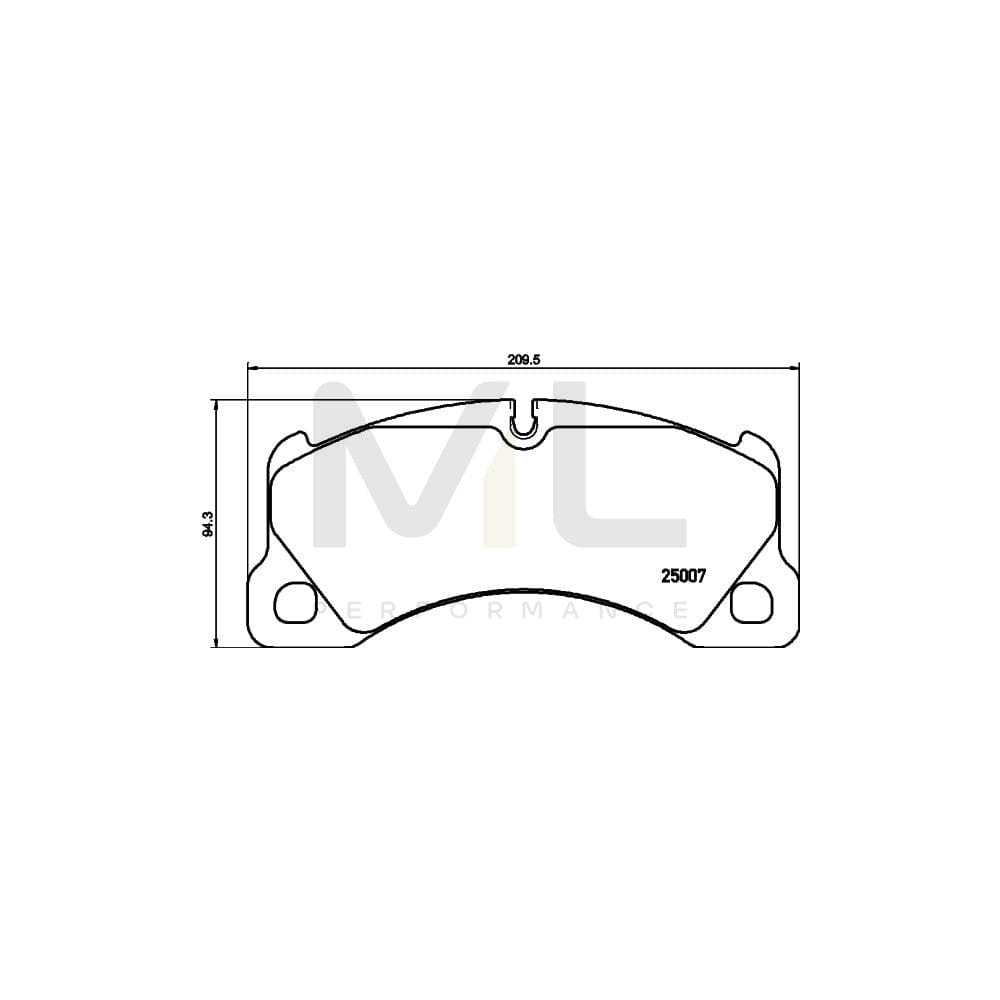 Hella 8DB 355 040-781 Brake Pad Set Prepared For Wear Indicator | ML Performance Car Parts