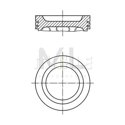 MAHLE ORIGINAL 014 81 02 Piston 94,04 mm, with piston rings | ML Performance Car Parts