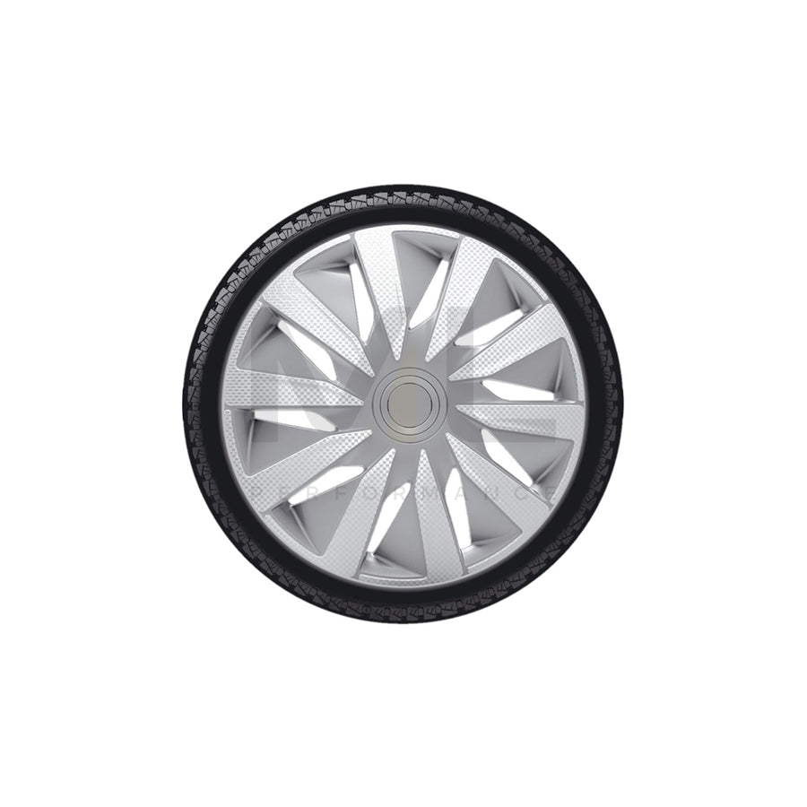 J-TEC Lazio Carbon J14141 Wheel trims 14 Inch Carbon, Silver | ML Performance Car Parts