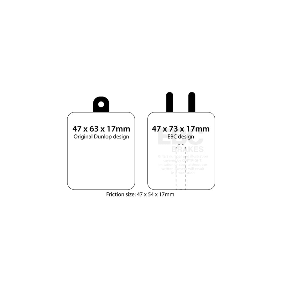 EBC DP120 BMW Nissan Rover Toyota Ultimax Front/Rear Brake Pads - Dunlop Caliper 2 | ML Performance UK Car Parts