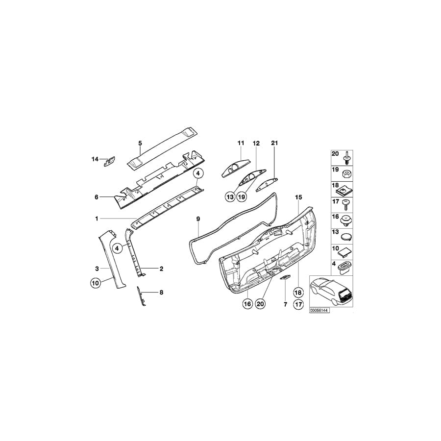 Genuine BMW 07129901634 E34 E38 E86 Body Nut ST3,5-1-ZNS (Inc. M635CSi) | ML Performance UK Car Parts