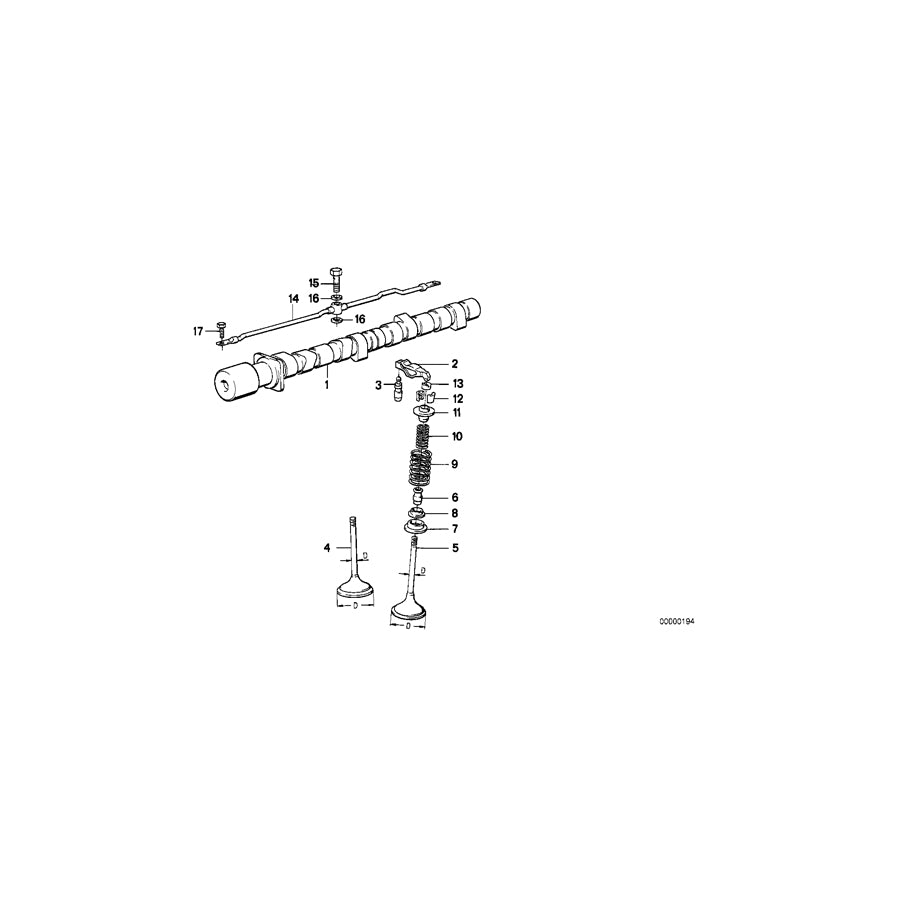 Genuine BMW 11341727359 E34 E36 E30 Intake Valve W.Oversize Va.System +0,1mm 42,0/7,10mm (Inc. 850CSi, 316i & 750iLS) | ML Performance UK Car Parts