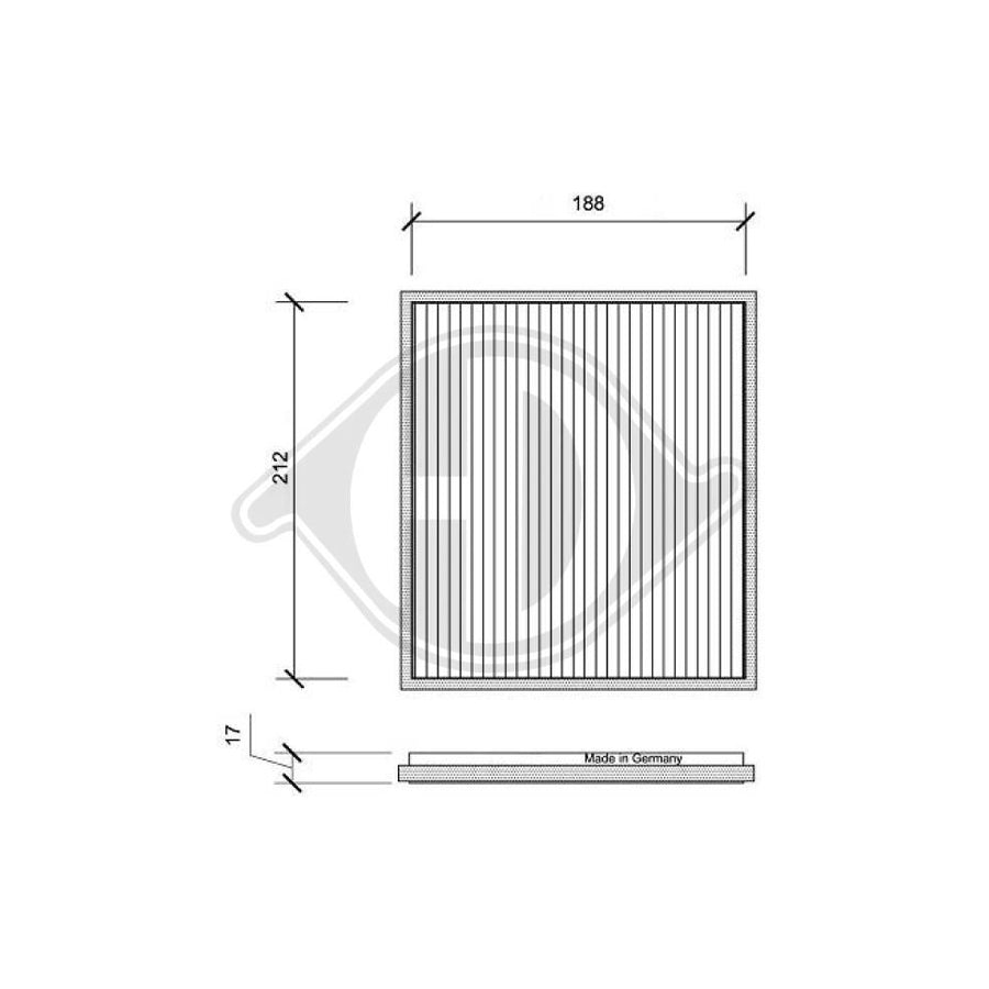 DIEDERICHS DCI0100 Pollen Filter | ML Performance UK Car Parts