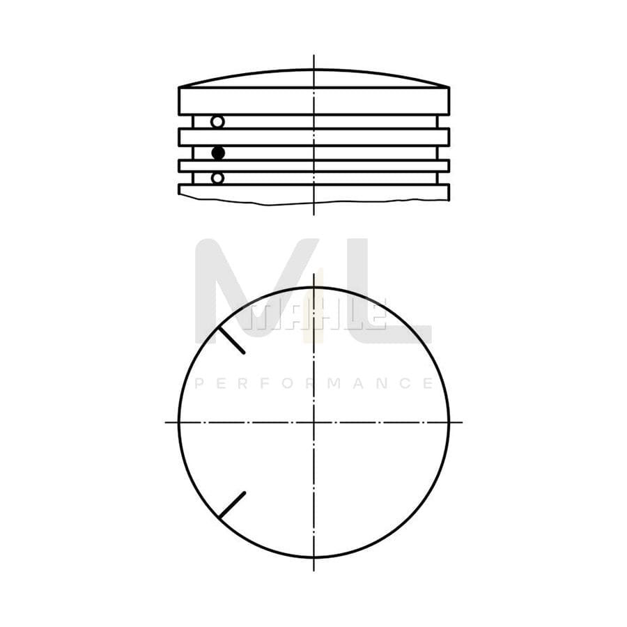 MAHLE ORIGINAL 535 PI 00100 002 Piston for TRABANT P 601 73,0 mm, without cooling duct | ML Performance Car Parts