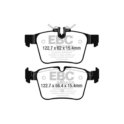 EBC PD02KR498 Mercedes-Benz W/S/C/A205 Redstuff Rear Brake Pad & Plain Disc Kit - ATE Caliper 2 | ML Performance UK Car Parts