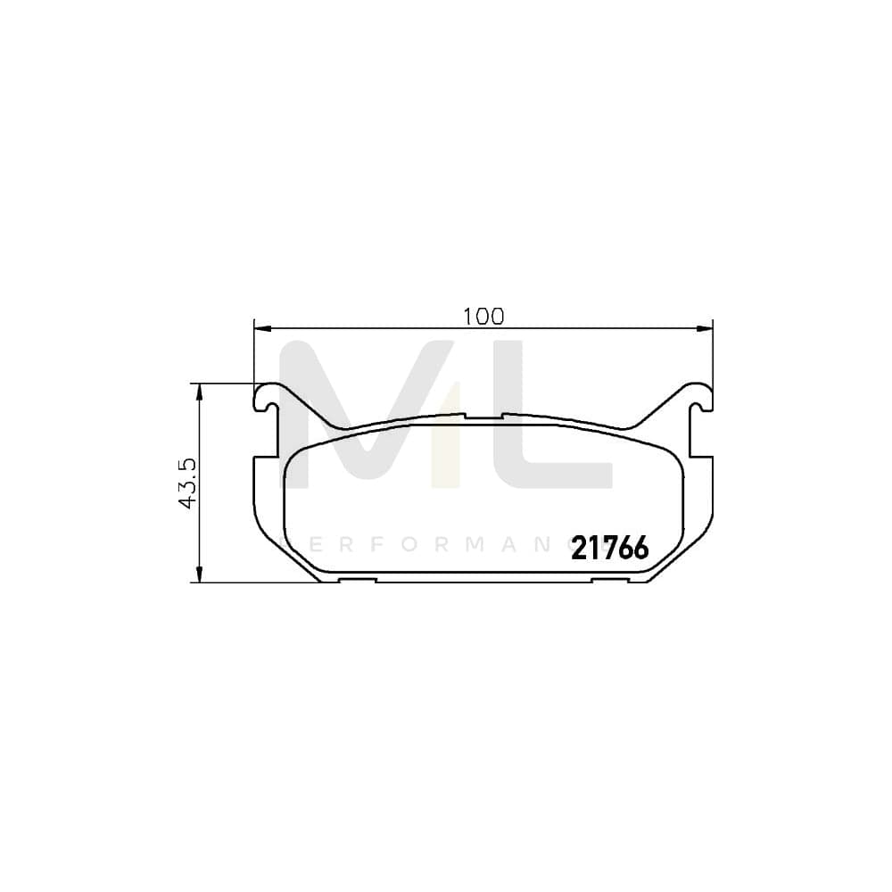 Hella 8DB 355 016-711 Brake Pad Set Not Prepared For Wear Indicator, With Accessories | ML Performance Car Parts