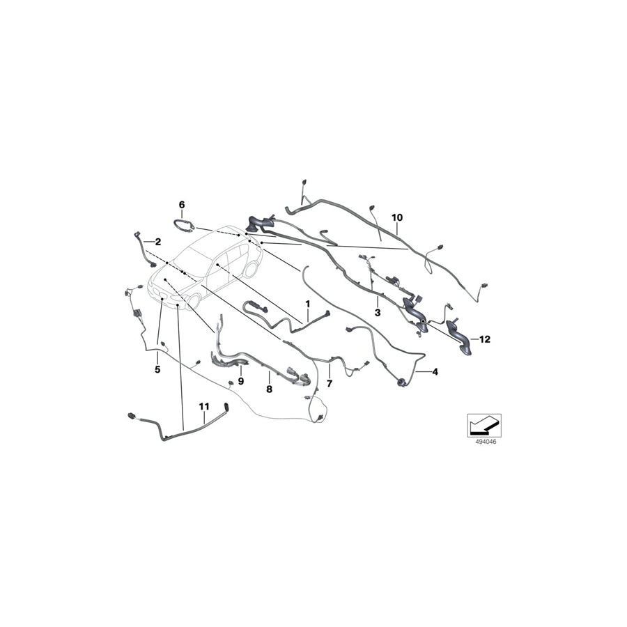 Genuine BMW 61119251701 F33 F34 F80 Connecting Wire Cic / Display (Inc. 220i, 430d & 320d ed) | ML Performance UK Car Parts