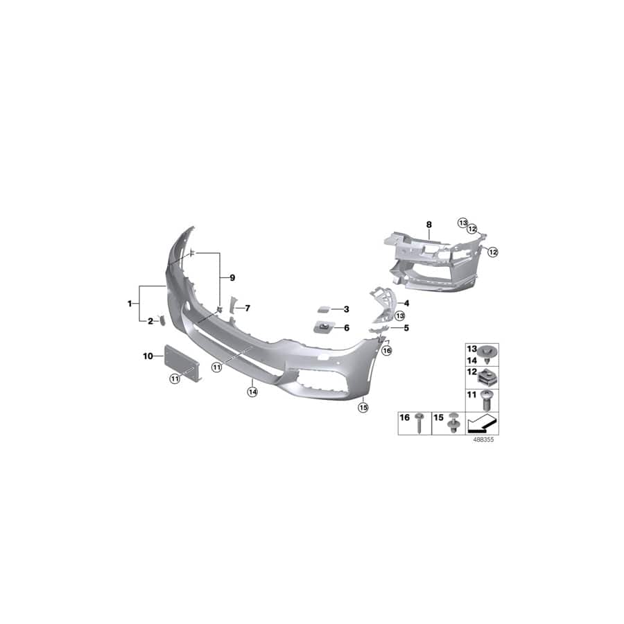 Genuine BMW 51118065322 F90 Guide, Upper Right -M5- (Inc. M5) | ML Performance UK Car Parts