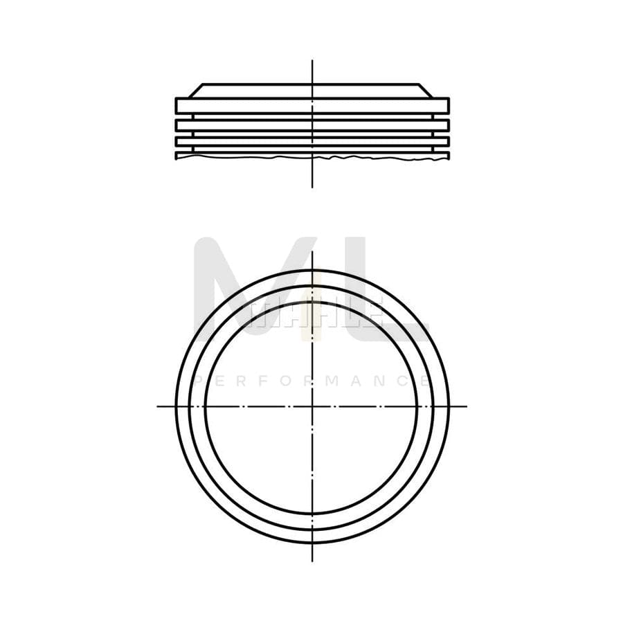 MAHLE ORIGINAL 037 62 00 Piston 91,01 mm | ML Performance Car Parts