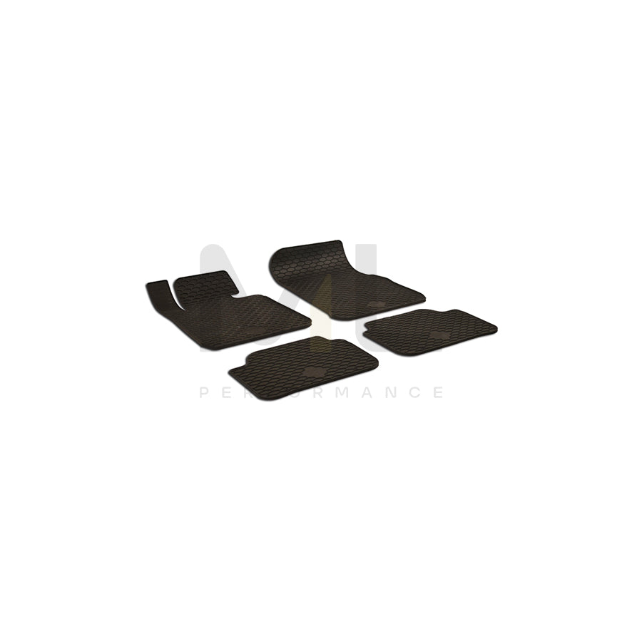 WALSER Tailored 50746 Floor mat set Elastomer, Front and Rear, Quantity: 4, Black | ML Performance Car Parts