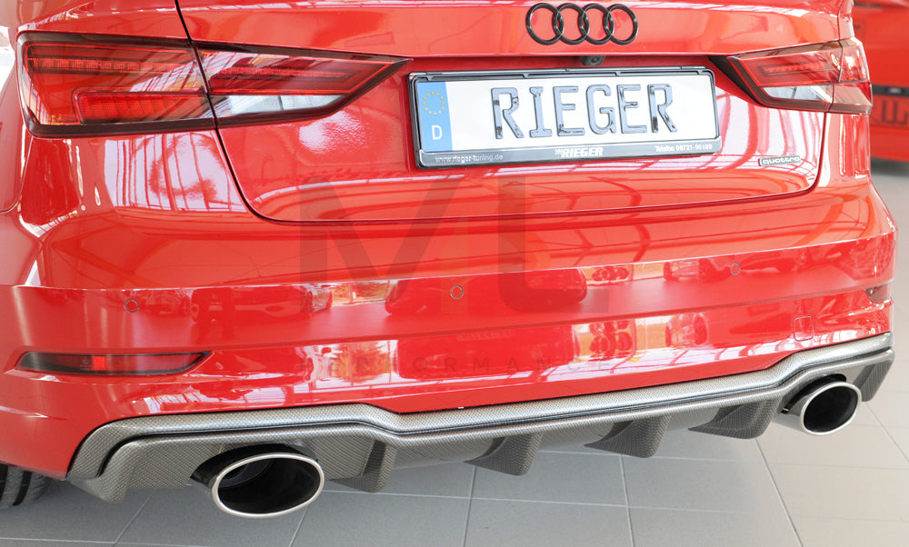 Rieger 00099617 Audi 8V Rear Diffuser (A3 & S3) 2 | ML Performance UK Car Parts