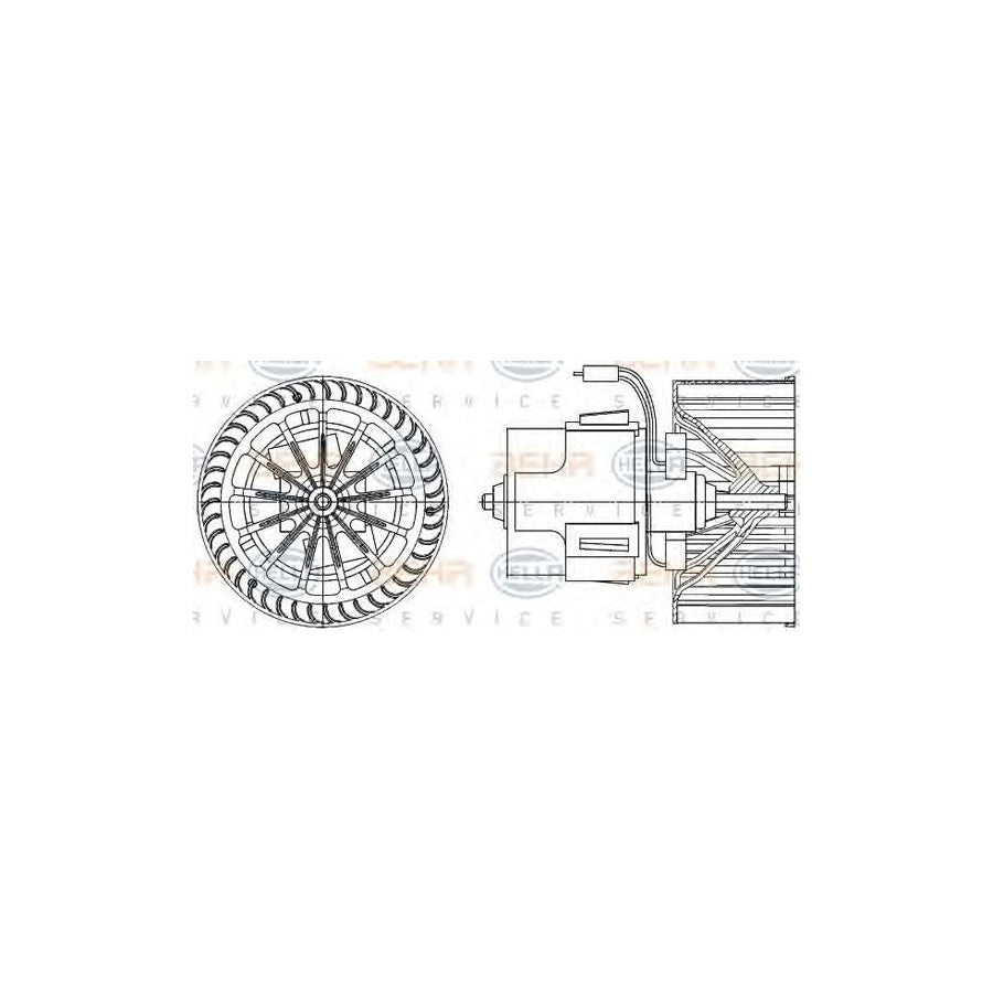 Hella 8EW 009 157-501 Interior Blower