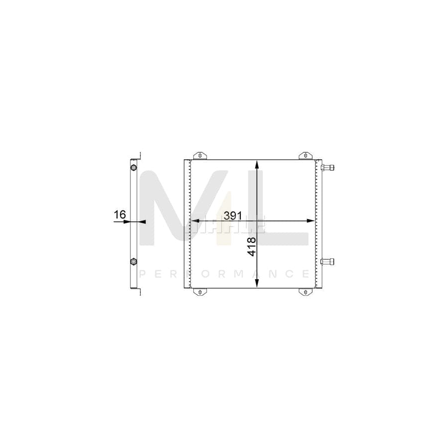 MAHLE ORIGINAL AC 675 000S Air conditioning condenser without dryer | ML Performance Car Parts