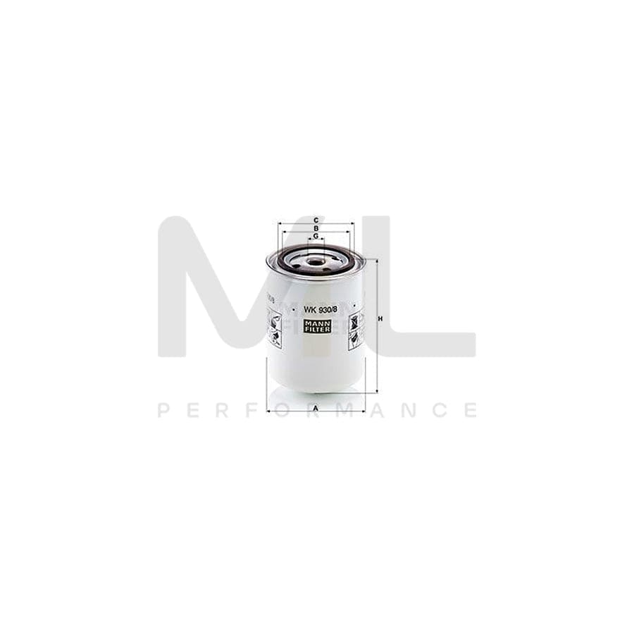 MANN-FILTER WK 930/8 Fuel filter Spin-on Filter | ML Performance Car Parts