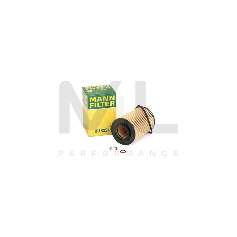 MANN-FILTER HU 822/5 x Oil Filter with seal, Filter Insert | ML Performance Car Parts