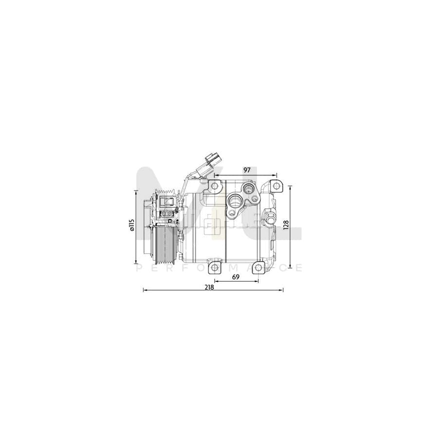 MAHLE ORIGINAL ACP 1467 000P Compressor, air conditioning for HYUNDAI H350 PAG 46 YF, Refrigerant: R 1234yf, R 134a | ML Performance Car Parts