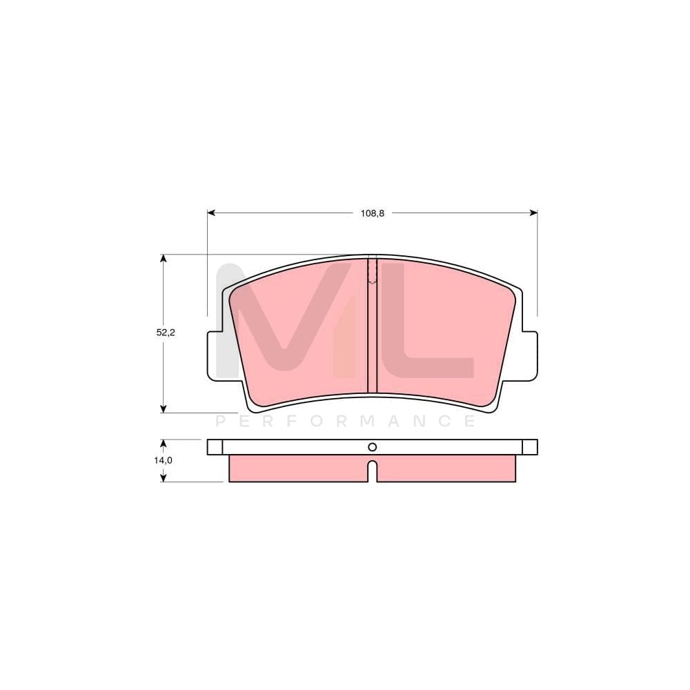 TRW Gdb139 Brake Pad Set Not Prepared For Wear Indicator | ML Performance Car Parts