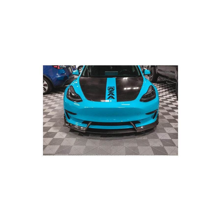 VR Aero SL Style Carbon Fiber Front Lip Spoiler Tesla Model 3 2018+