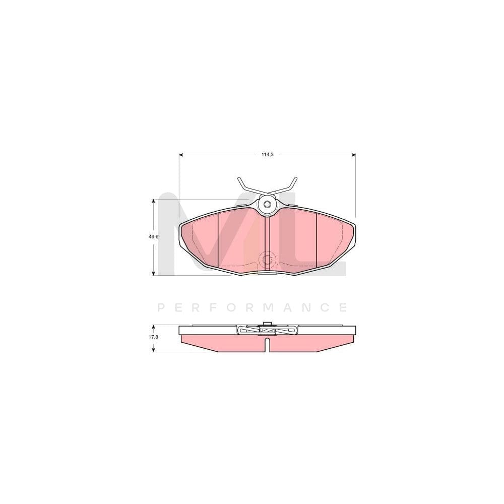 TRW Gdb1511 Brake Pad Set Not Prepared For Wear Indicator | ML Performance Car Parts