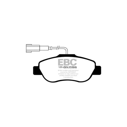 EBC PD01KF468 Fiat Ford Greenstuff Front Brake Pad & Plain Disc Kit  (Inc. 500 & Ka) 2 | ML Performance UK Car Parts