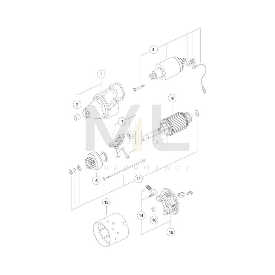 MAHLE ORIGINAL MS 375 Starter motor 12V 0,9kW, Teeth Quant.: 10 | ML Performance Car Parts