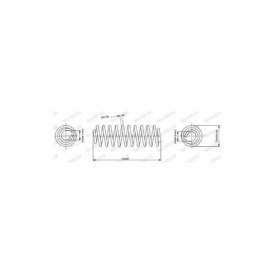 Monroe SP3575 Coil Spring Suitable For Mercedes-Benz A-Class (W169)