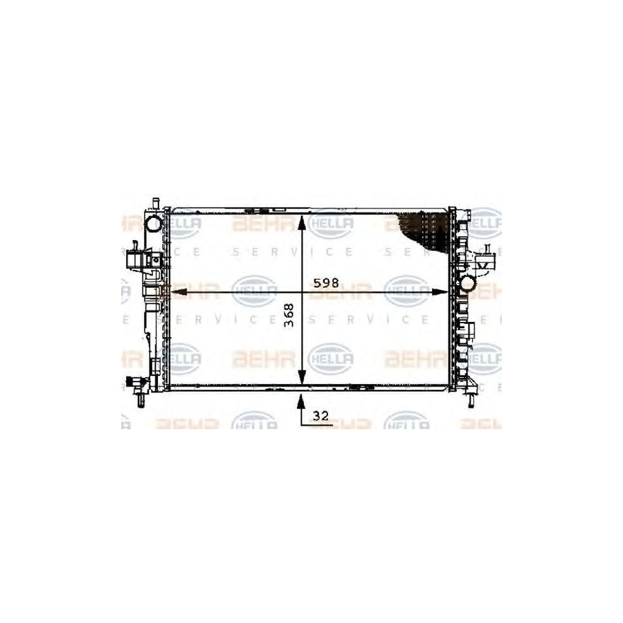 Hella 8MK 376 714-381 Engine Radiator