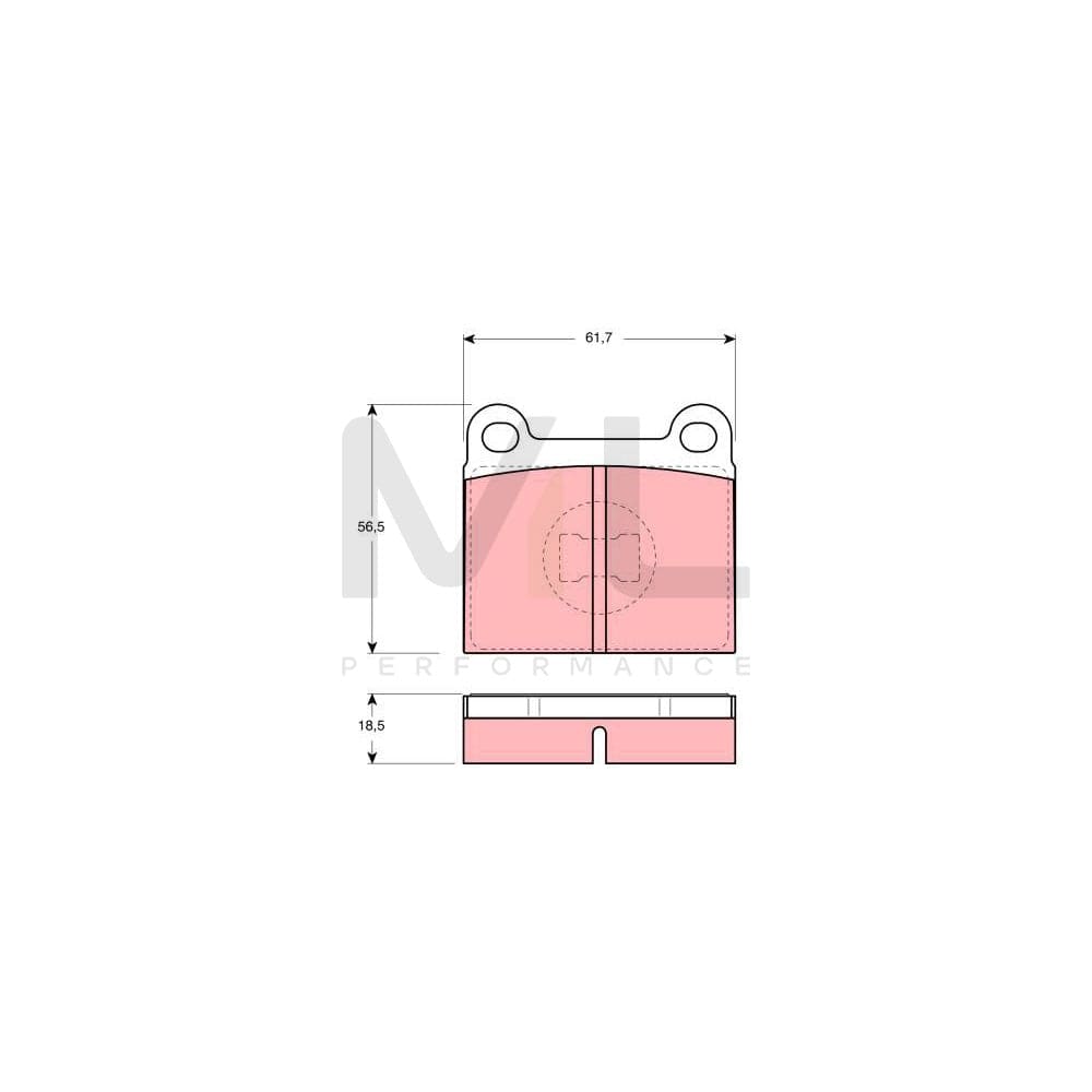 TRW Gdb663 Brake Pad Set Not Prepared For Wear Indicator | ML Performance Car Parts