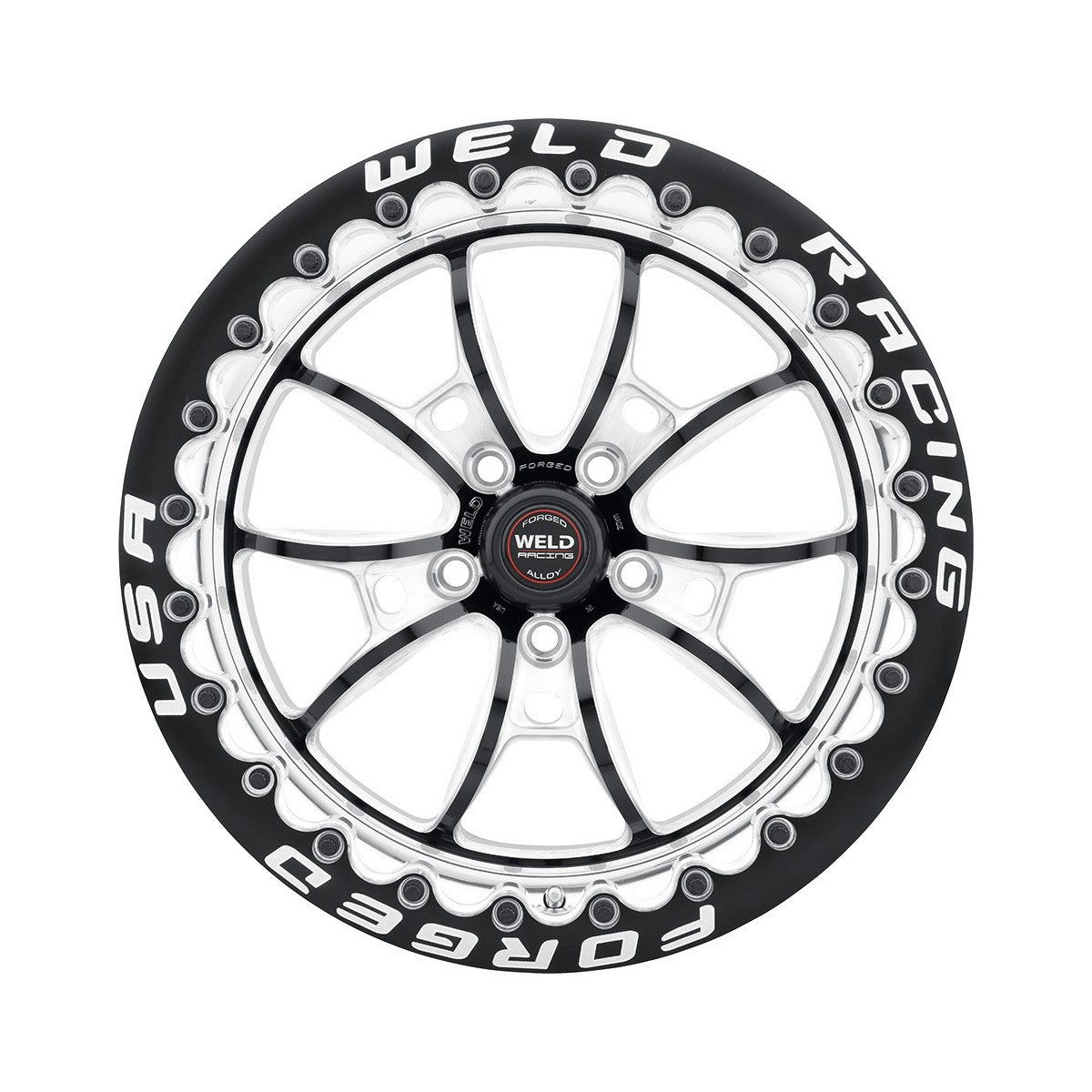 Weld 80LB7100A80F S80 Beadlock Wheel 17x10 5x4.5 ET64 BS8 Black Center - Polished Shell