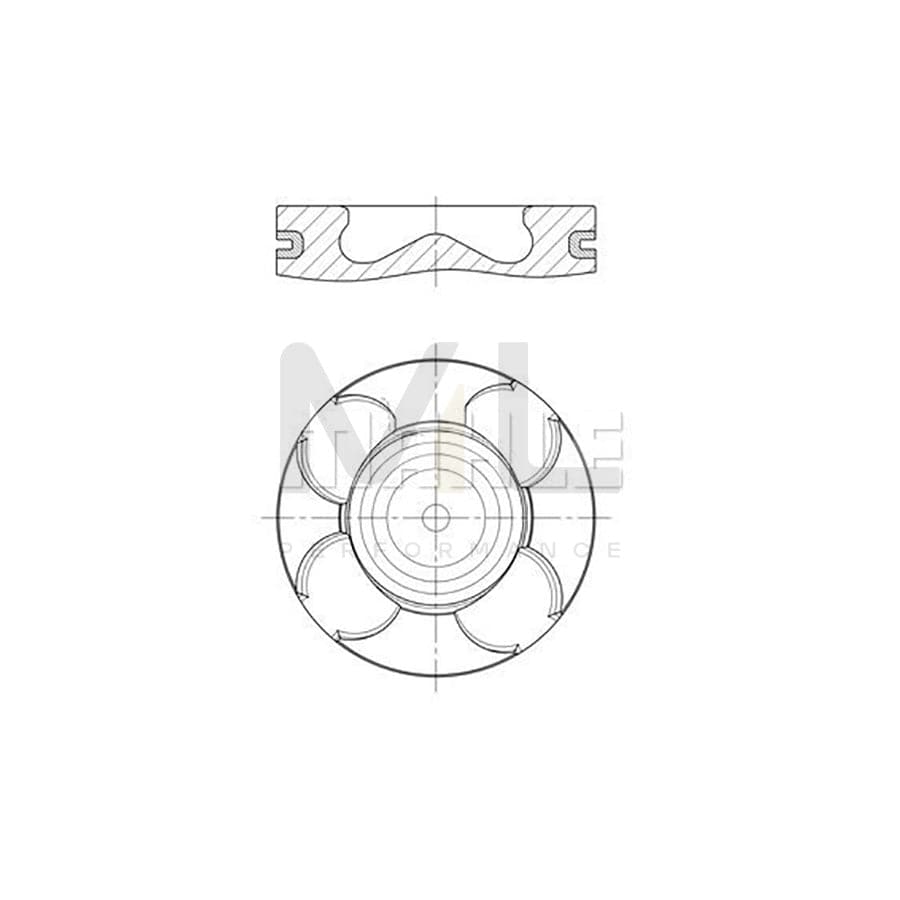 MAHLE ORIGINAL 007 PI 00158 002 Piston 70,0 mm, with piston ring carrier, without cooling duct | ML Performance Car Parts