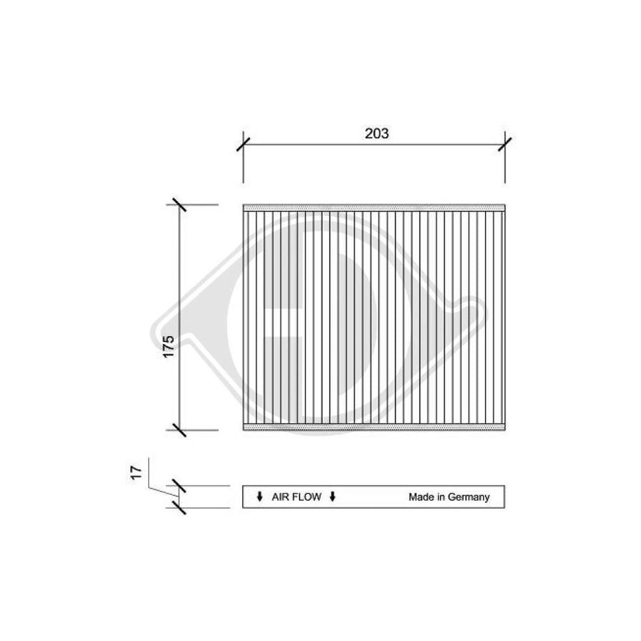 DIEDERICHS DCI0108 Pollen Filter | ML Performance UK Car Parts