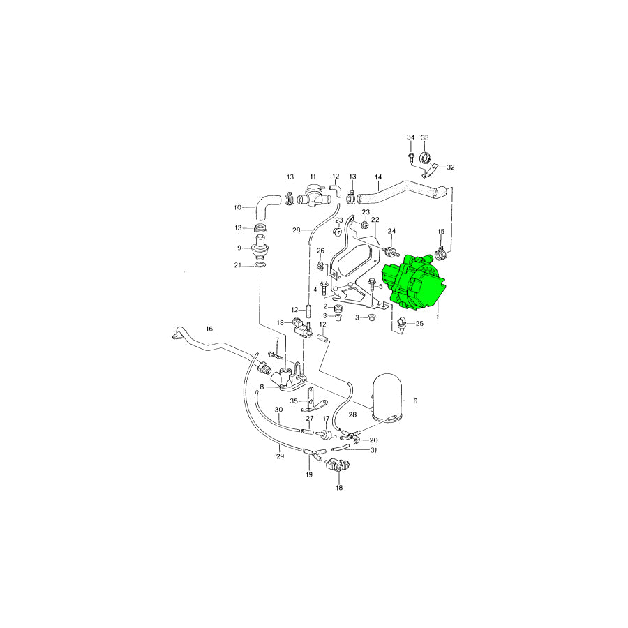 Genuine Porsche Air Pump Porsche 986 Boxster / 996 | ML Performance UK Car Parts