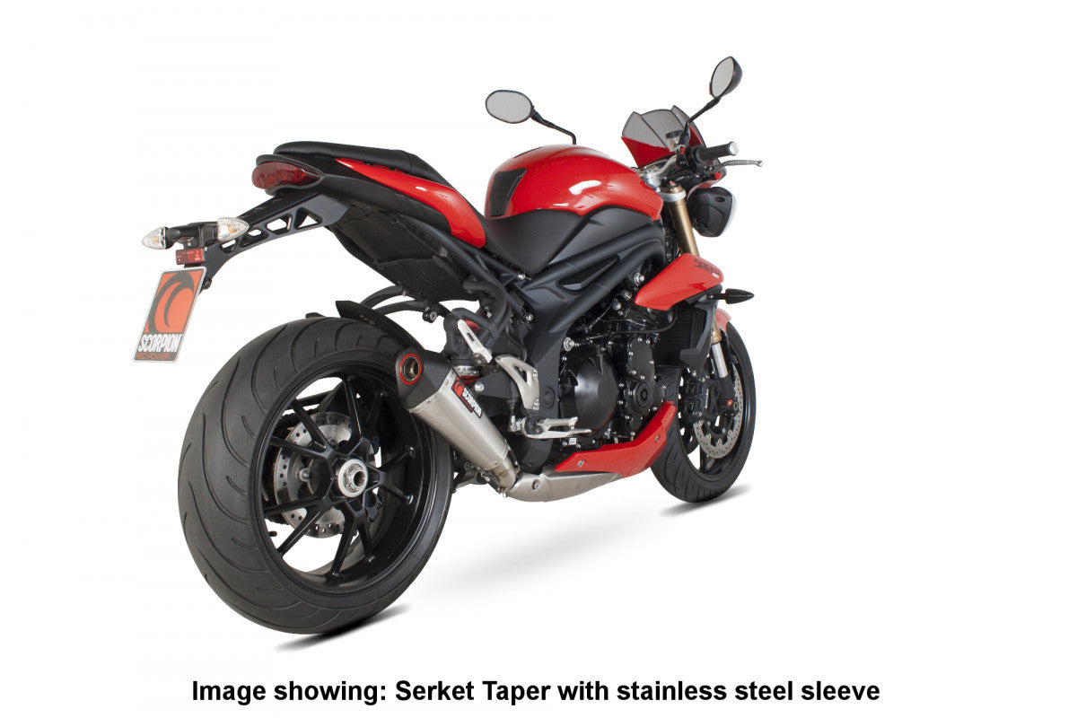 Scorpion RTR70SECEO Triumph Speed Triple 1050 Serket Taper Slip-On - Carbon Fibre Sleeve | ML Performance UK UK