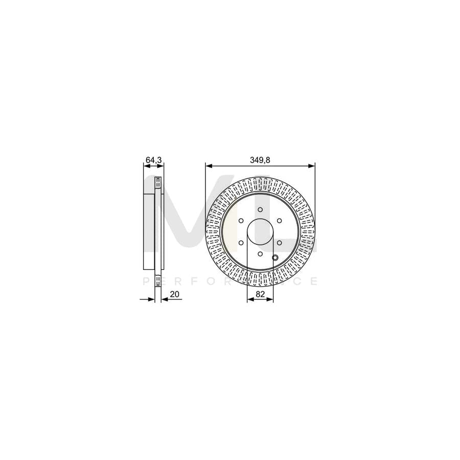 BOSCH 0 986 479 W46 Brake Disc for NISSAN Patrol VI (Y62) Vented, Oiled | ML Performance Car Parts